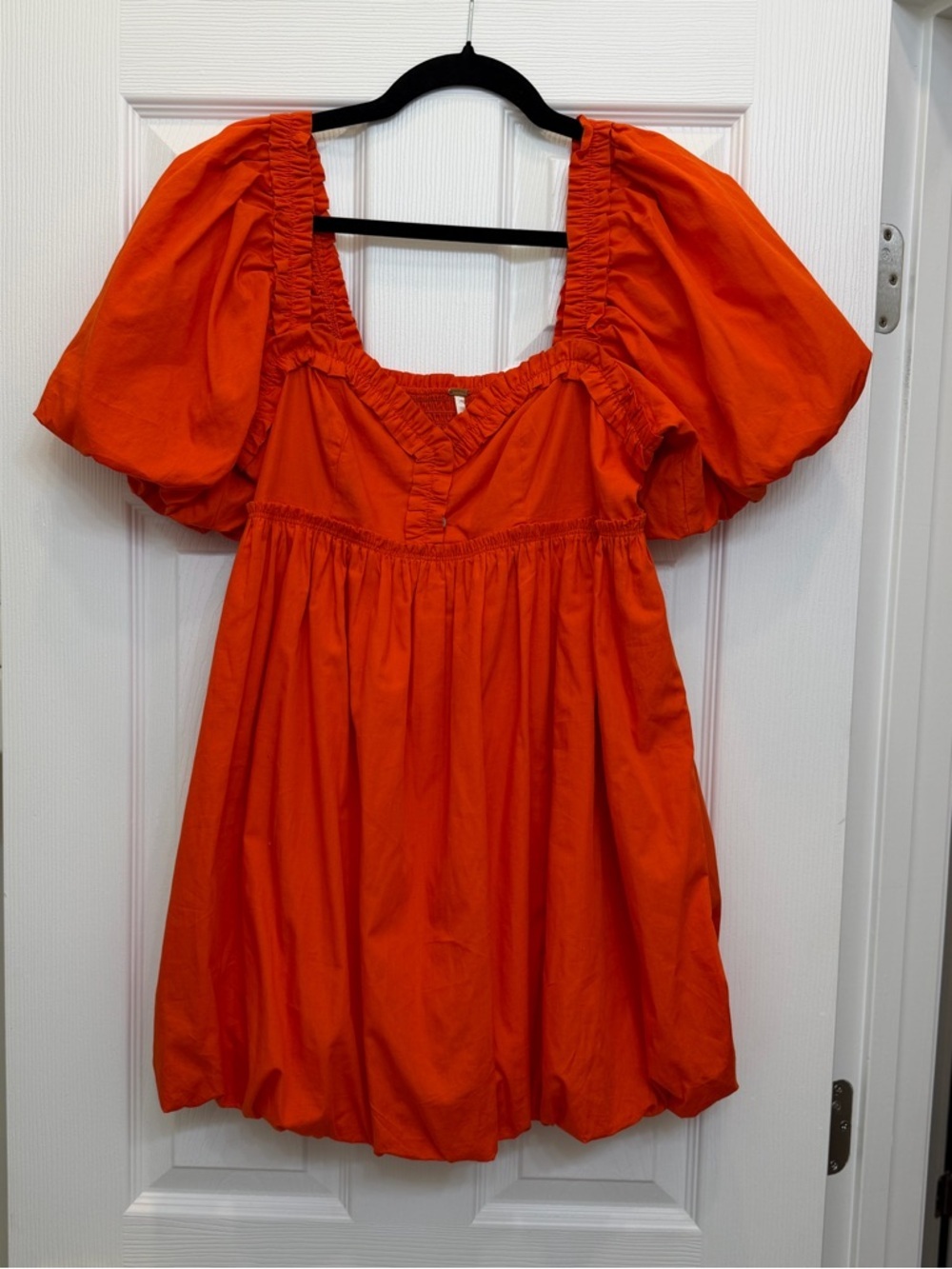 Free People Orange Rendezvous Me Mini Baby Doll Dress Size S